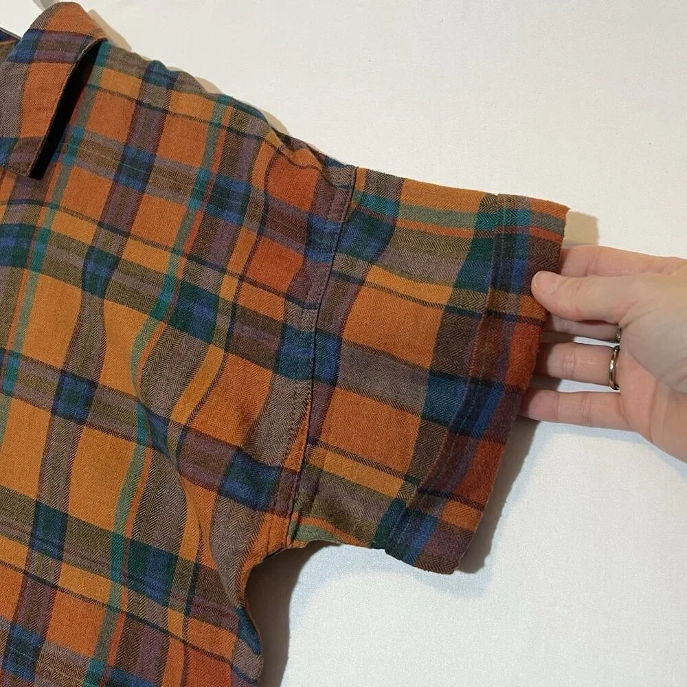 Toad & Co Women Hartland ShirtDress Plaid Flannel Short Sleeve Small size - Picture 6 of 12